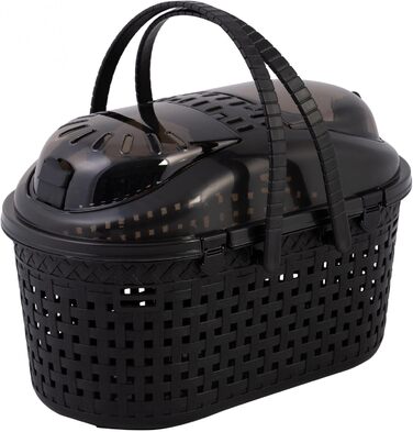 Переносна переносна клітка-переноска для кота/собаки Iris Ohyama, чорна, 45x29x28.5 см, MPC-450