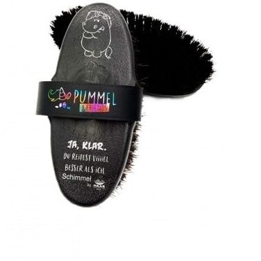 Набір щіток для коней Haas Grummeleinhorn (3 шт.) | Догляд за шерстю коней | Видаляє пил, бруд та відмерле волосся | Набір аксесуарів для коней чорного кольору