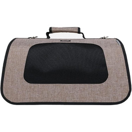 Транспортна сумка для котів та собак Wouapy, середнього розміру (40 x 24 см), бежева, дихаюча, для тварин, кроликів, хом'яків, велика сумка для перевезення в авто