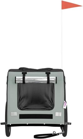 Festnight Причіп для велосипеда, переноска для собак, вантажний причіп для велосипеда, 45 кг, сірий та чорний, 69 x 133.5 x 73.5 см