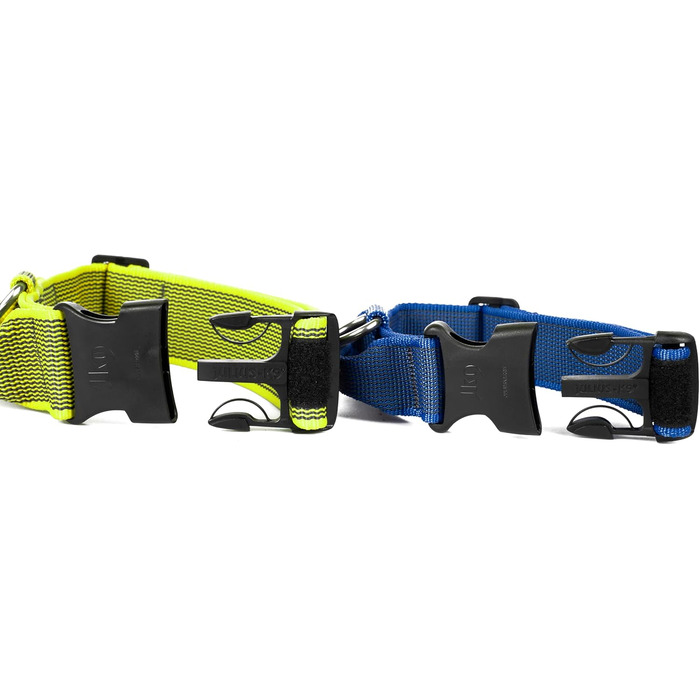 Нашийник Julius K-9 200HA-K-2015 серії Color & Gray, чорно-сірий, регульований, з надійним затвором та логотипом, 50 мм * 49-70 см, з ручкою (38-53 см), неоново-сірий