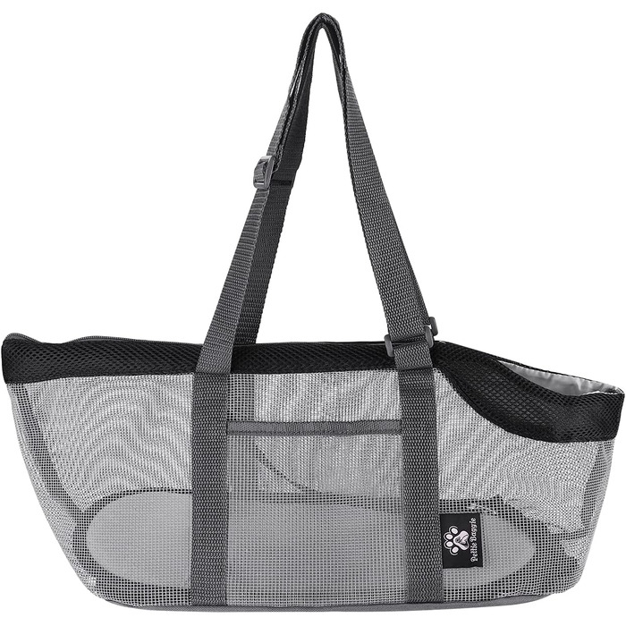 Транспортна сумка для котів та собак, з дихаючого матеріалу, складана, з плечовим ременем, велика місткість