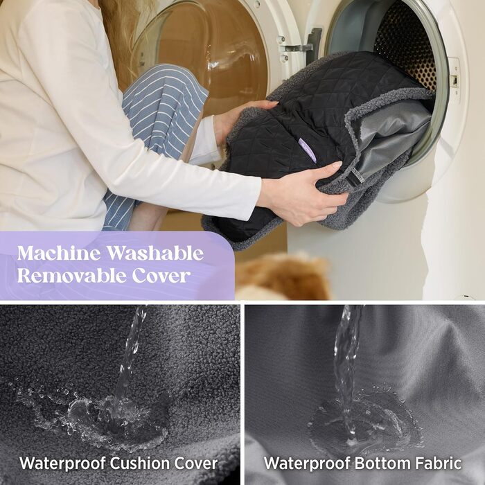 Автокрісло для собак Lesure - чорне, водонепроникне, з поворотком для повідка, для маленьких собак