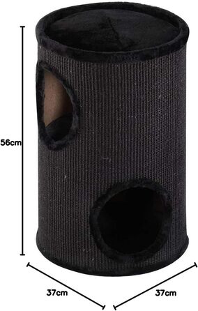 Кігтеточка Europet Bernina Trend Everlast Tower чорного кольору, 37 x 37 x 56 см