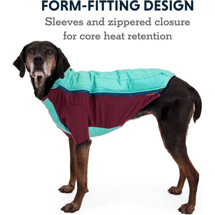 RUFFWEAR Powder Hound утеплена собача куртка, водо- та вітрозахисна, зимовий флісовий комбінезон для собак, бірюзова, розмір L