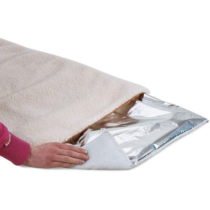 Термоковдра для собак Knuffelwuff з імітацією овечої вовни, XXL, 120 x 75 см, знімний чохол, пральна, для середніх та маленьких собак, бежевий колір