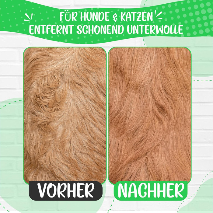 Щітка для вичісування підшерстя собак та котів (довгошерстих порід) - щітка для видалення підшерстка, ковтунів та вузлів, для линьки, Golden Pets