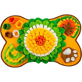 Килимок для собак, 63,5 x 43,2 см, великий, миючий, з дзвоником, антиковзкий, для інтелектуальних ігор, іграшка-головоломка для собак