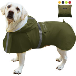 Водонепроникний дощовик для великих собак, зелений, розмір 6XL