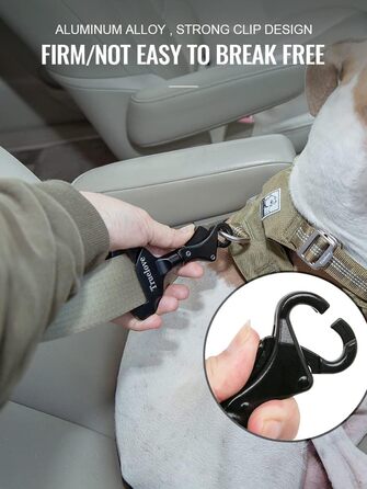 Автомобільний затискач для собак: надійний ремінь безпеки для собак та котів, чорний