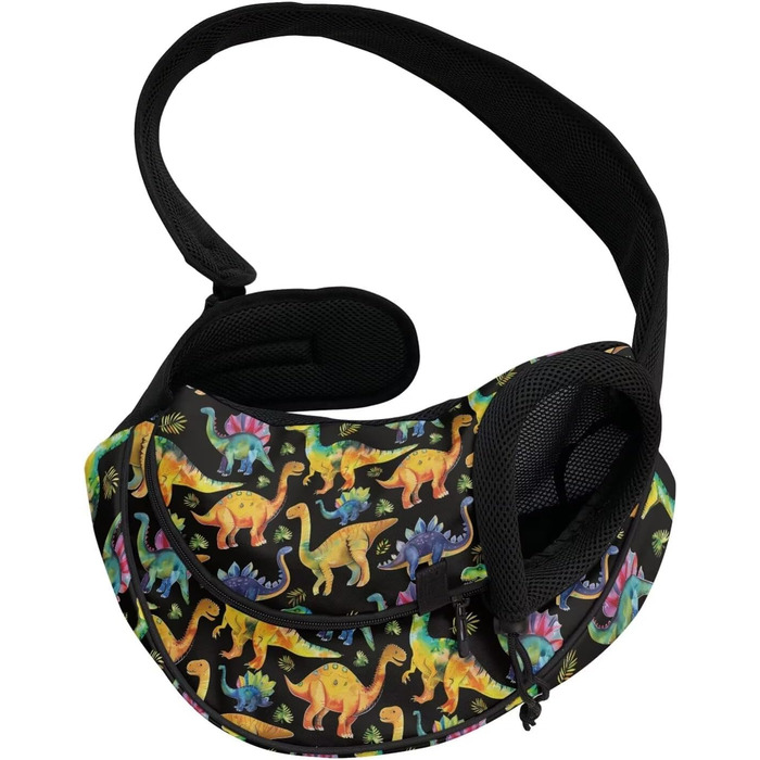 COEQINE Сумка-переноска для собак середніх порід, переноска для тварин, для цуценят, через плече, гаманець, з товстим наповнювачем, регульований плечовий ремінь для Йоркширського тер'єра, Чихуахуа (принт 