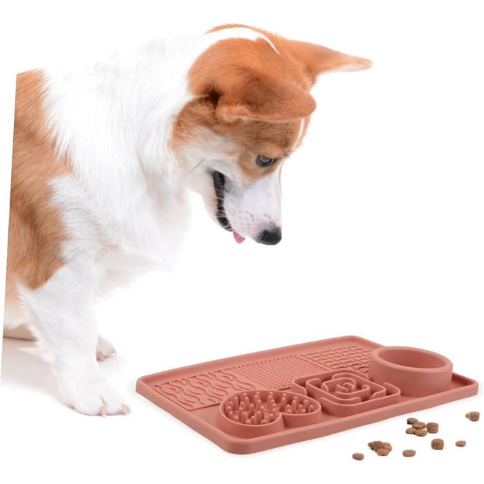 Гумова килимок для собак з присосками, неслизький, великий, силіконовий, для повільного годування, аксесуар для цуценят та собак