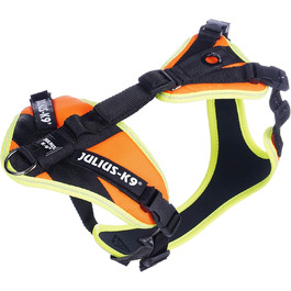 Шлея Julius-K9 Mantrailing & Outdoor для собак XS, UV-помаранчева з неоновою окантовкою