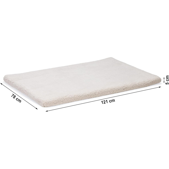 Ортопедична лежанка для собак Beeztees Ito, сірого кольору, 121x78x5 см