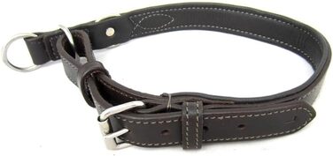 Шкільний нашийник для собак з зупиркою, з м'якої шкіри Nappa, розмір XXL, колір Cognac-Hazelnut