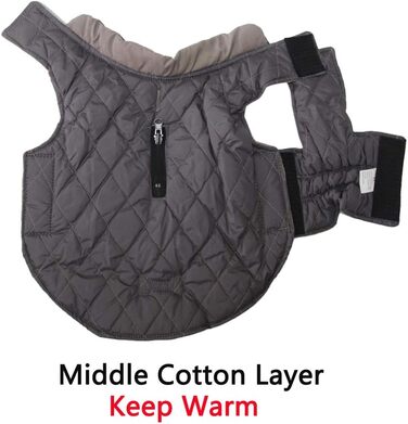 Водонепроникний теплий жилет для цуценят та маленьких собак, бавовна, сірий, XS (1 шт.)