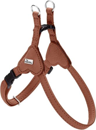 Нашийник для собак HUNTER SOHO MINI, колір: коричневий (cognac), з натуральної шкіри, м'який, не травмує шерсть, легкий, для маленьких собак та цуценят, Made in Germany, розмір XXS-XS/2