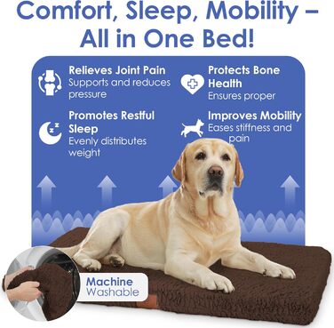 Матрац для собак American Kennel Club з memory foam, ортопедичний, 42x27 см, коричневий