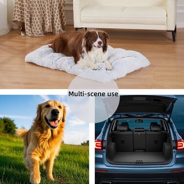 М'яка подушка для собак середніх порід, сірого кольору, 75x50x10 см, з неслизьким покриттям, знімна та пральна