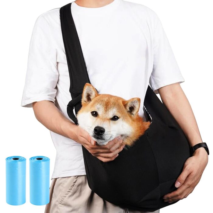 Сумка-переноска для собак та котів до 15 кг, з регульованим плечовим ременем, для прогулянок та активностей