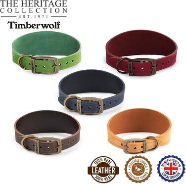 Нашийник для собак Ancol Timberwolf, шкіряний, малинового кольору, 34-43 см (гірчичний, 30-34 см)