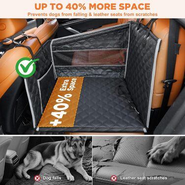 Автокрісло для собак Gimars – стабільне, водонепроникне, для великих та середніх порід, з безпечними ременями та сітчастими віконцями