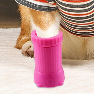 Автоматичний очищувач лап для собак - розумний пристрій USB, рожевий