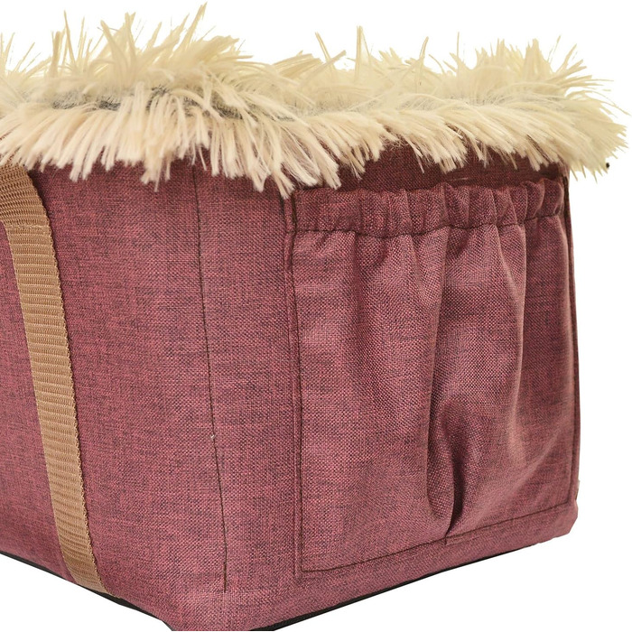 Автомобільний підлокітник для собак | Універсальний, миючий, зносостійкий, для середніх консолей, передніх та задніх сидінь | Сумка для собак, для маленьких порід | Колір: Бордовий