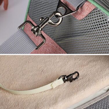 Транспортна переноска для котів середніх та маленьких порід (до 7,3 кг), м'яка, складна, для подорожей та авіаперельотів