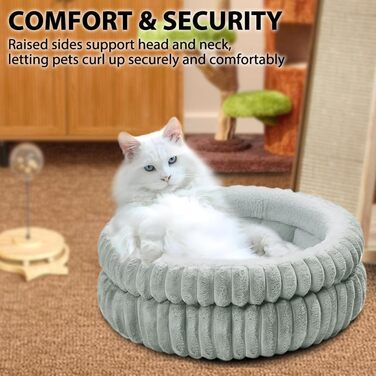 Килимок для котів ODIWEN 50x50 см, м'який, сірий - зручне ліжко для котів та маленьких собак