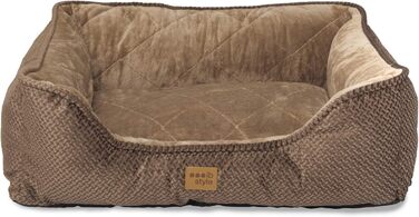 Крісло-ліжко для собак IB Style Milo, коричневе, 61 x 49 x 23 см, знімний чохол