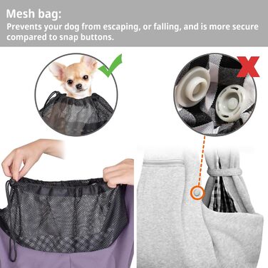 Трагетик для собак та котів Cuby Hundetragetuch, перевертається, для домашніх тварин, Папоуз, м'яка сумка та трагетик, підходить для цуценят, маленьких собак та котів для подорожей на відкритому повітрі (Сріблясто-сірий) (Фіолетовий, Маленький)