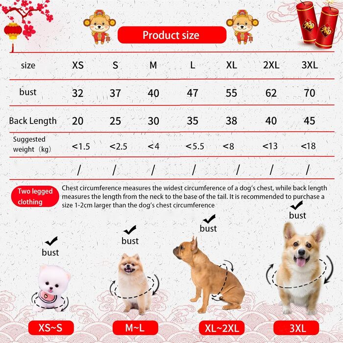 Теплий халат-чонгсам для котів та собак, зимовий стиль Тан, тепла різдвяна сукня для котів, бішон, маленьких та середніх собак