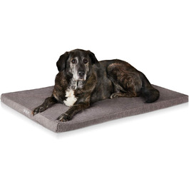 Ортопедична подушка для собак ONVAYA з Memory Foam, сіра, розмір L, пральна при 95°C, ліжко-матрац для собак