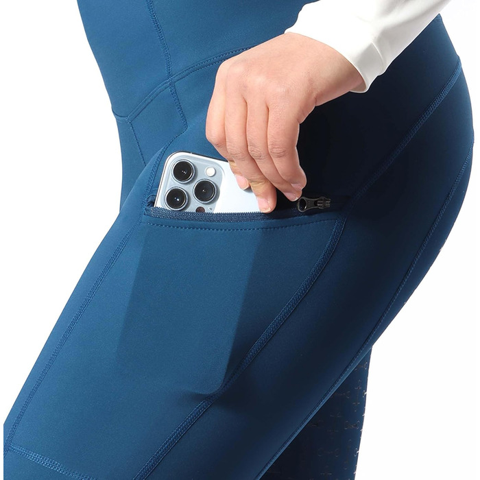 Спортивні штани для верхової їзди Harrison Howard з силіконовим зчепленням, висока талія, жіночі (M, блакитний, синій)