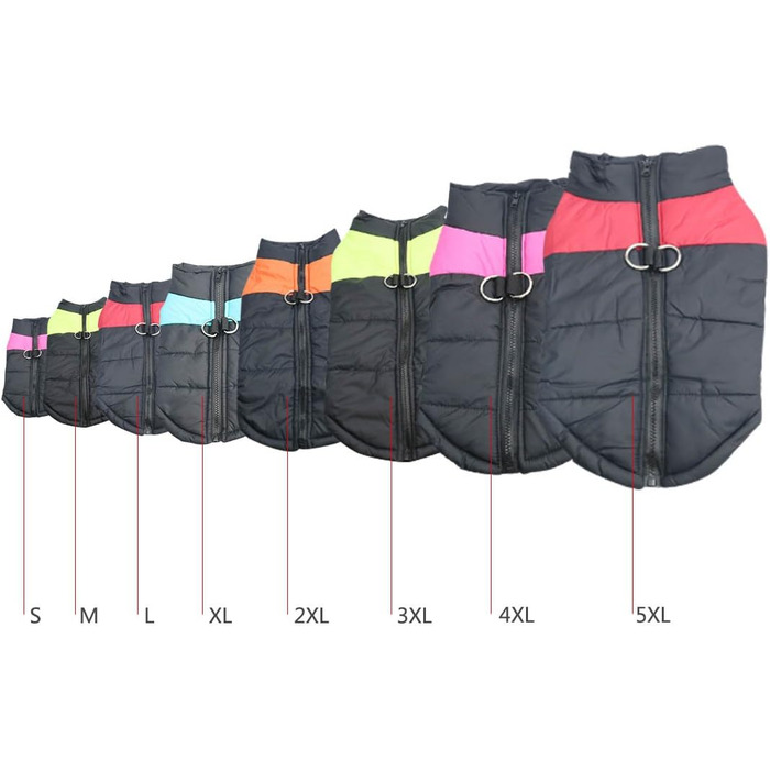 Теплий зимовий одяг для собак Idepet: куртка-мантія, водонепроникна, для маленьких, середніх та великих собак, котів (M, Рожевий)