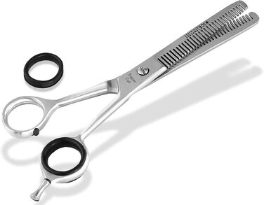 Професійна фризурська ножиці для стрижки та витончення волосся з нержавіючої сталі, 6 дюймів (17.78 см), блакитний колір