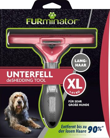 FURminator для собак XL з довгою шерстю — щітка для видалення підшерстя, покращений дизайн