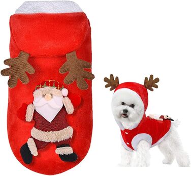 Костюм для собаки/кішки Holibanna на Новий рік: теплий зимовий костюм, тепла жилетка (S)