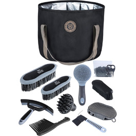 Набір для догляду за конем Harrison Howard, 9 предметів, блакитний (з сумкою)