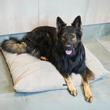 Килимок для собак 4L Textil ZOE: м'який, зручний, з блискавкою, для великих собак, з можливістю прання (графіт, смужки)