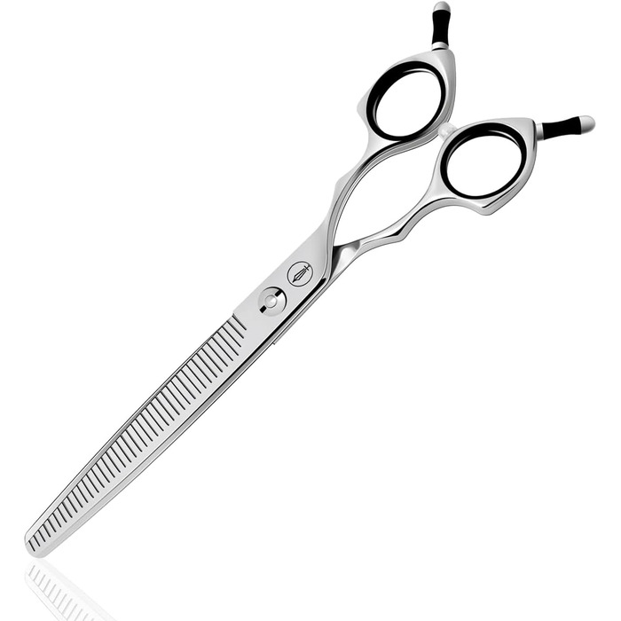 Ножиці для грумінгу собак Hashimoto Gerade Flufferschere, 42 зубці, 50% розрідження, 17.8 см, легкі, для швидкого видалення об'єму та природного вигляду Fluffer 7.0 inch