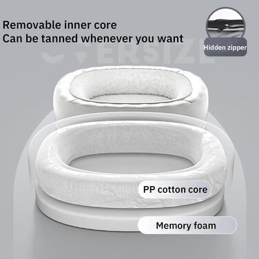 Ортопедичне ліжко для собак, кругла форма, Donut-дизайн, антистресове подушення, ліжко-софа для собак та котів, тепле зимове, з пам'яті ефекту піна, кошик для собак, м'яке покриття, сірий колір, розмір L