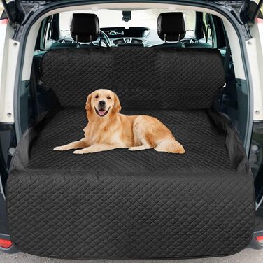 Захисний чохол на сидіння автомобіля для собак, 5 шарів, лежанка для собак, водовідштовхувальний, стійкий до подряпин, нековзний, універсальний з боковими клапанами та блискавкою, для авто, SUV, вантажівок