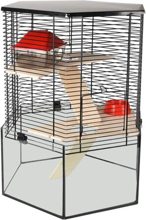 Клітка для гризунів Flamingo Vitru, шестикутна, 43,5×52 см