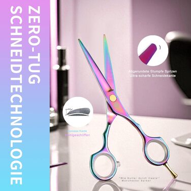 Професійні перукарські ножиці Purple Dragon 5.5 дюймів - набір для стрижки жінок та чоловіків