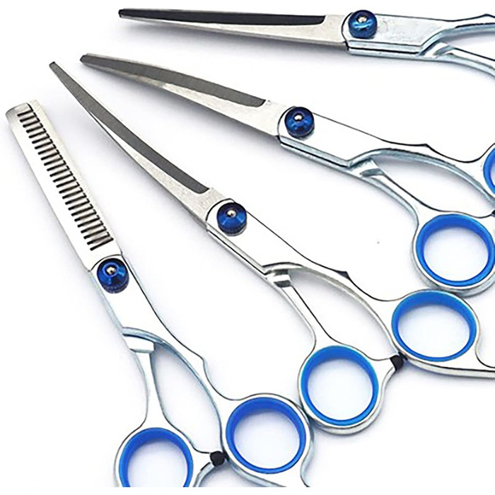Набір професійних ножиць для грумінгу собак та котів, 6-в-1, з нержавіючої сталі