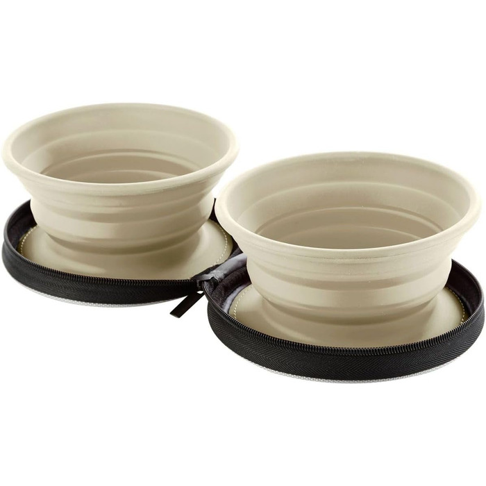 Силіконовий миска Hunter з кишенькою, 750 мл, світло-коричневий