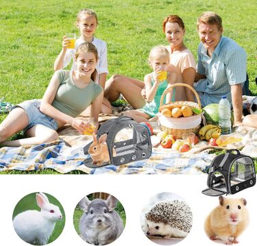 Транспортна сумка для папуг, переносна сумка для птахів з підставкою та підносом з нержавіючої сталі, легкий рюкзак для папуги, складана переносна коробка для птахів, переносна сумка для маленьких птахів, для папуг (чорна)