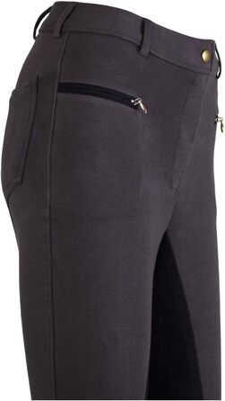 Жіночі штани для їзди верхи RL24 Vollbesatz Flex BASICLINE (36, темно-сірий/чорний)